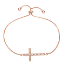 Gold Zirconia Jesus Cross Bracelet