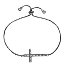 Gold Zirconia Jesus Cross Bracelet