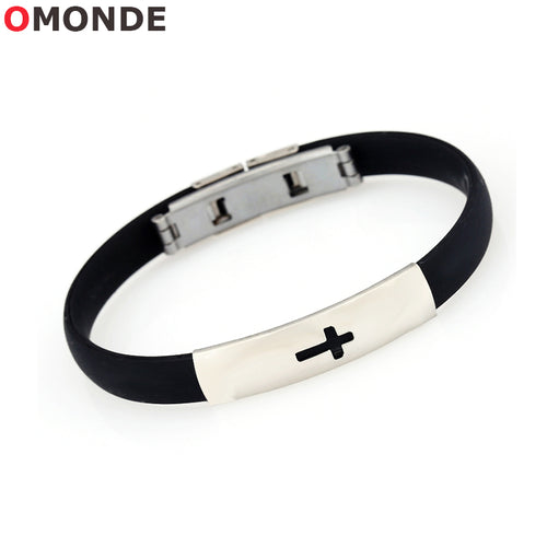 Mens Black Silicone Bracelets