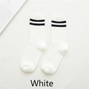 Girls Striped Crew Socks *Colorful*